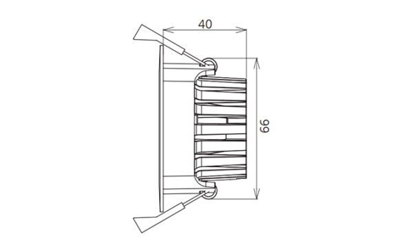 Lightsearch_BL80-recessed-led-downlight line drawing 2