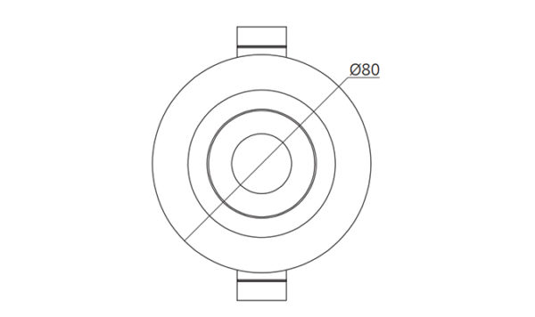 Lightsearch_BL80-recessed-led-downlight line drawing